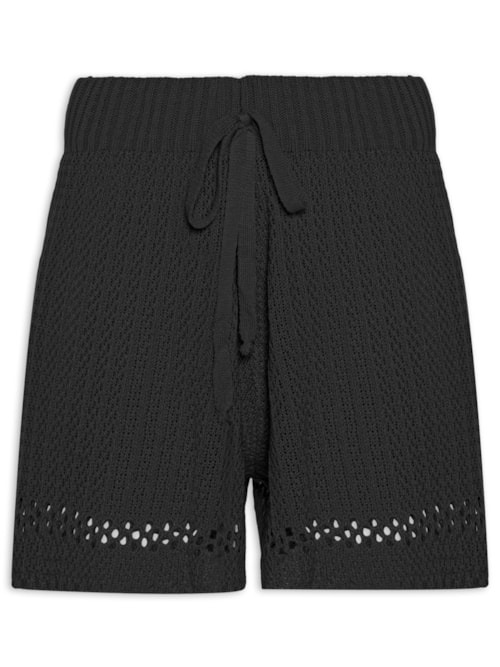 Short Feminino Tricot Pontos - Preto