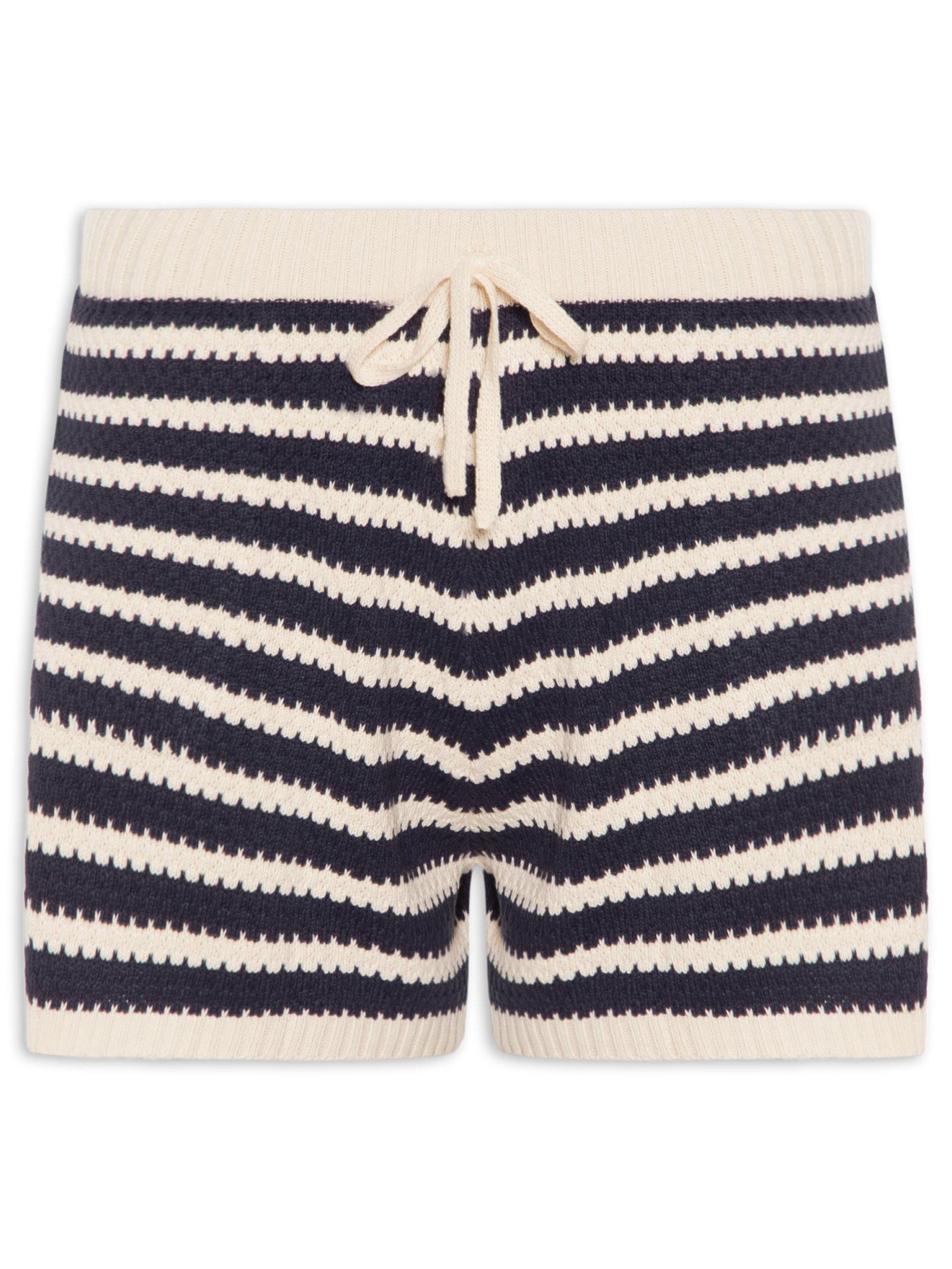 Short Feminino Tricot Trama Listrada – Preto Cantão