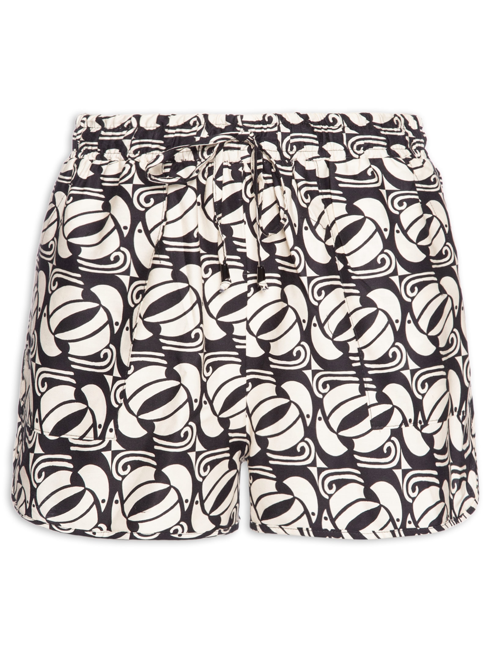 Short Feminino Tuca Xadrez Preto Farm