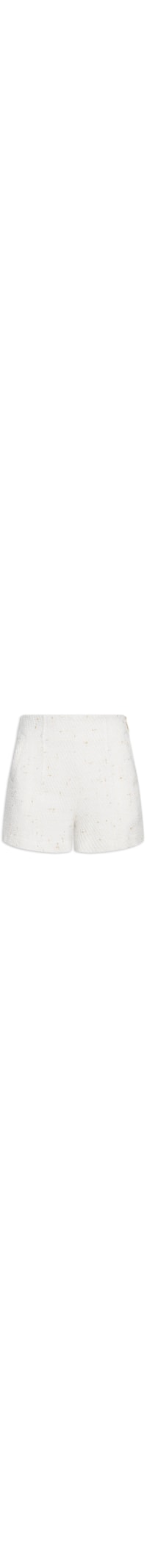 Short Feminino Tweed com Detalhe Brilho - Off White