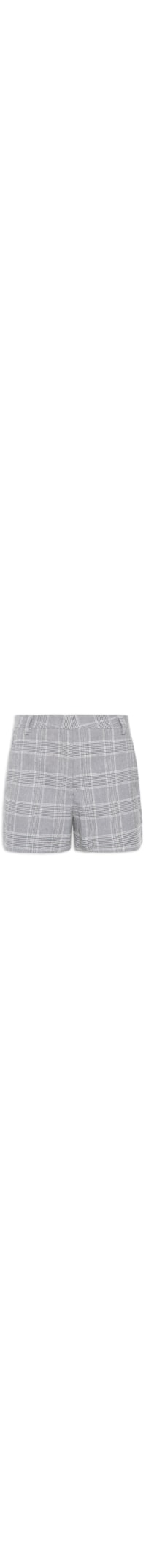 Short Feminino Xadrez - Cinza