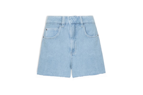 Short Jeans Básico Médio - Azul