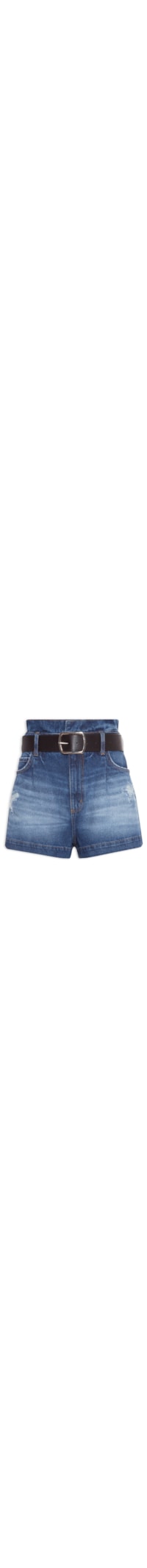 Short Jeans Camille Com Cinto - Azul