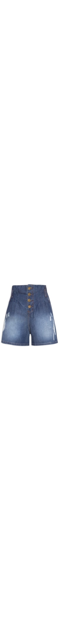 Short Jeans Cintura Alta - Azul