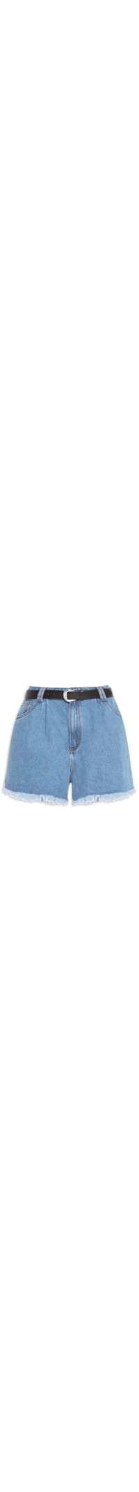 Short Jeans Evasê Super High - Azul
