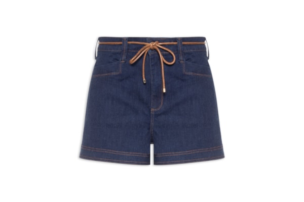 Short Jeans Feminina Joana Stretch - Azul