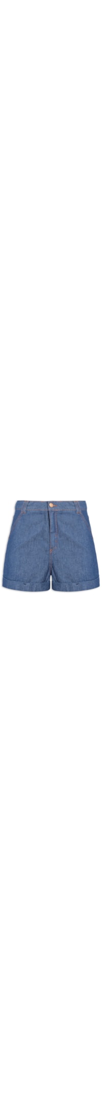 Short Jeans Feminino Alfaiataria - Azul