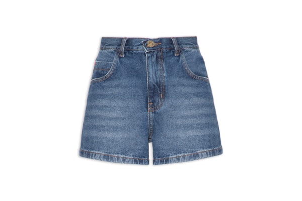 Short Jeans Feminino Basic - Azul
