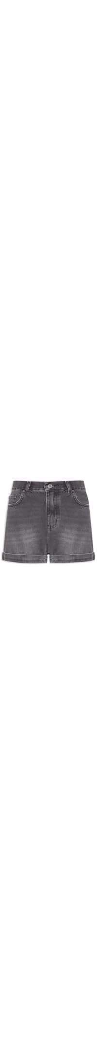 Short Jeans Feminino Black Barra Italiana Used - Preto
