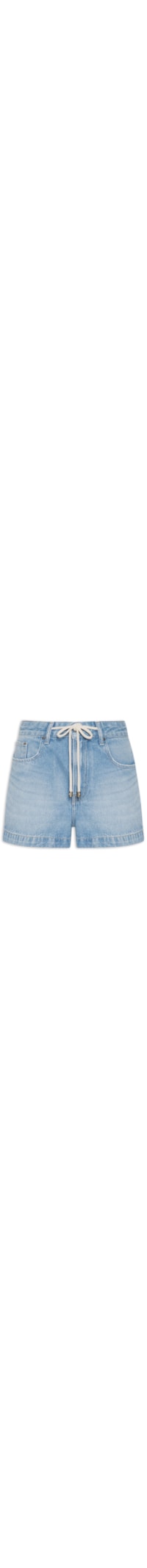 Short Jeans Feminino com Cordão - Azul