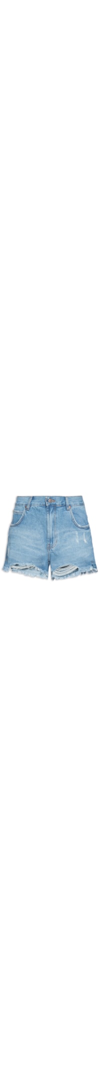Short Jeans Feminino Fluido - Azul
