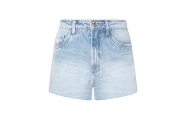 Short Jeans Feminino Grandfather High - Azul