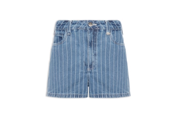 Short Jeans Feminino Joana Listrada - Azul