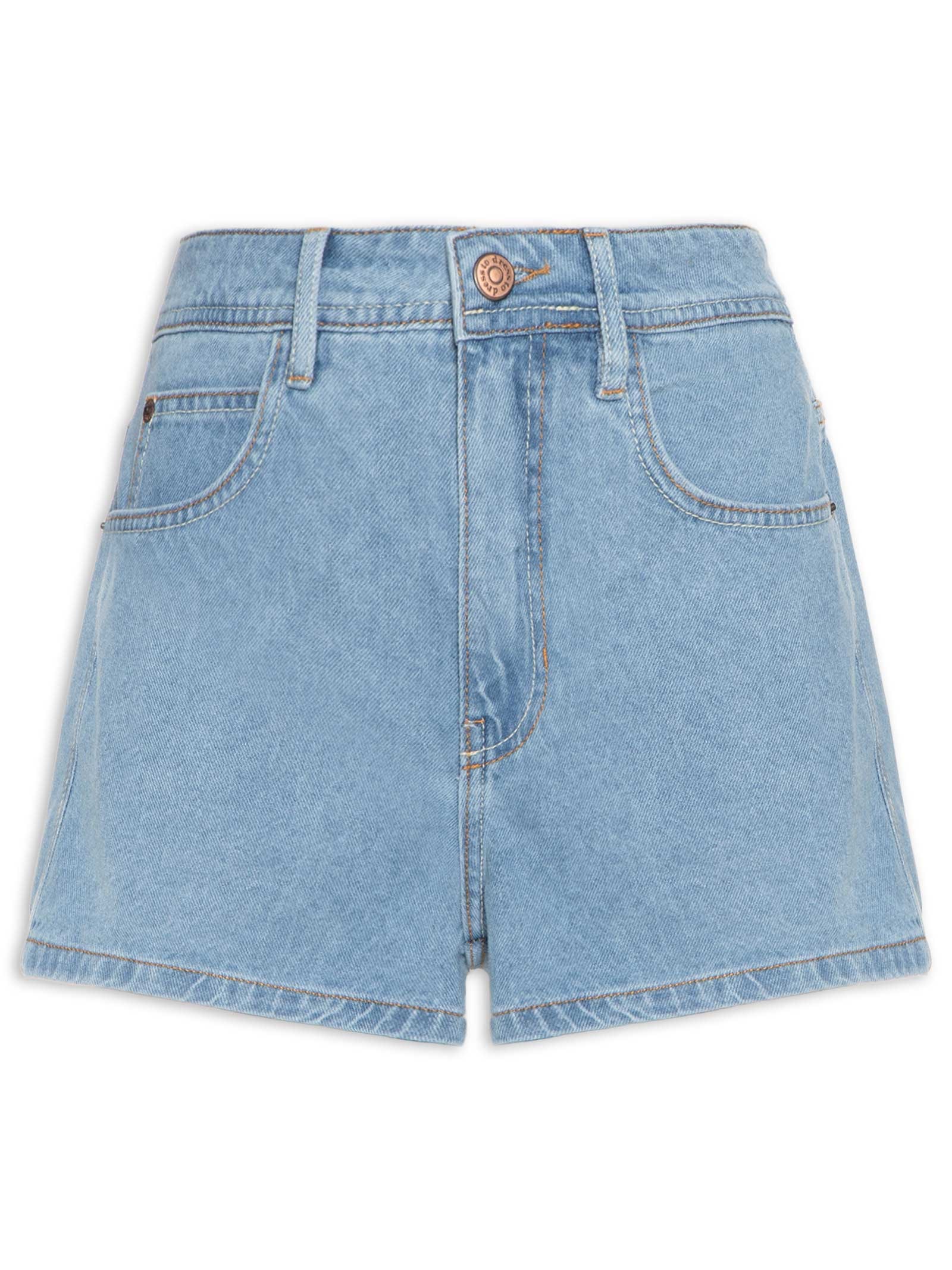 Short Jeans Feminino Médio Azul Dress To