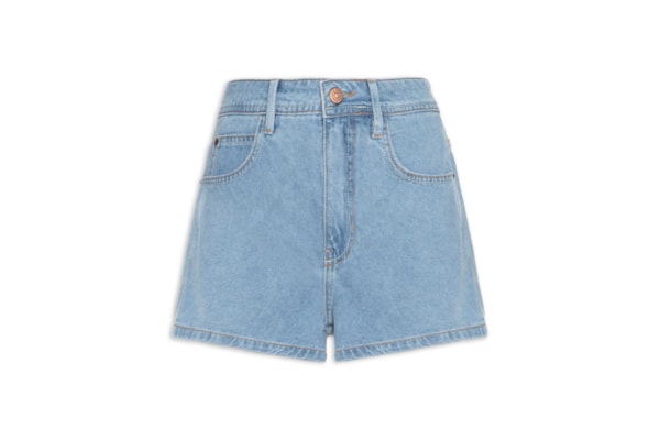 Short Jeans Feminino Médio - Azul