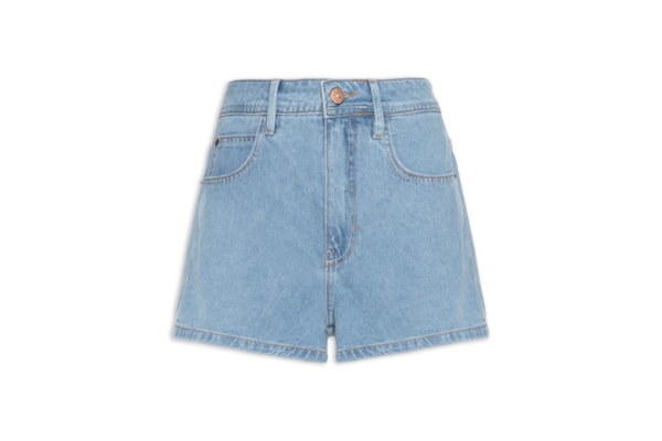 Short Jeans Feminino Médio - Azul