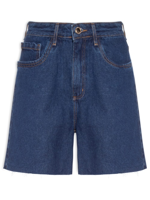Short Jeans Feminino Mom Super High - Azul