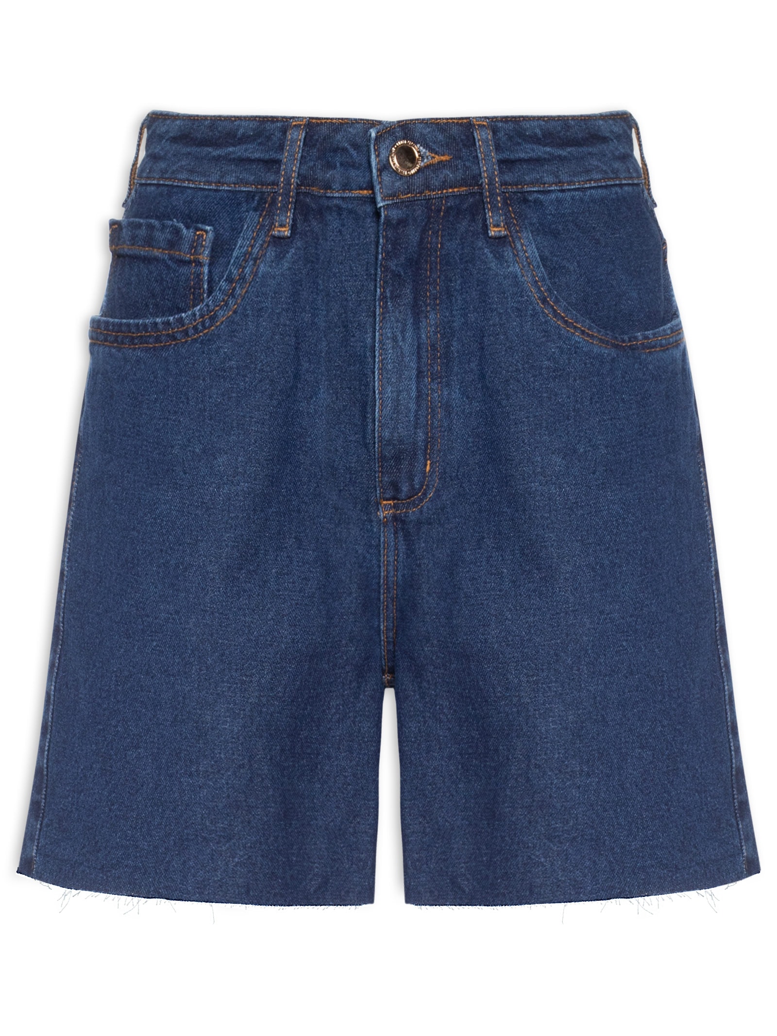 Short Jeans Feminino Mom Super High Azul Lança Perfume