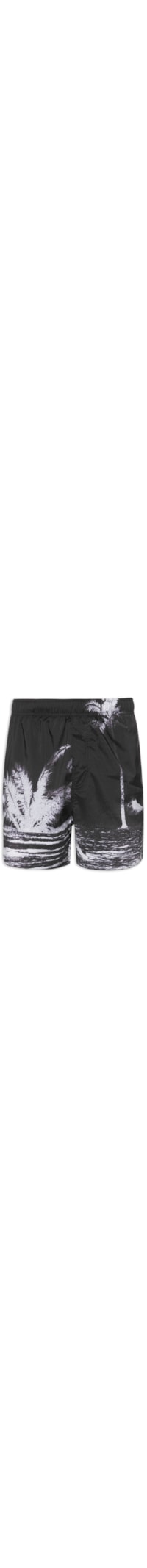 Short Masculina Beach Aquaone Paradise - Preto