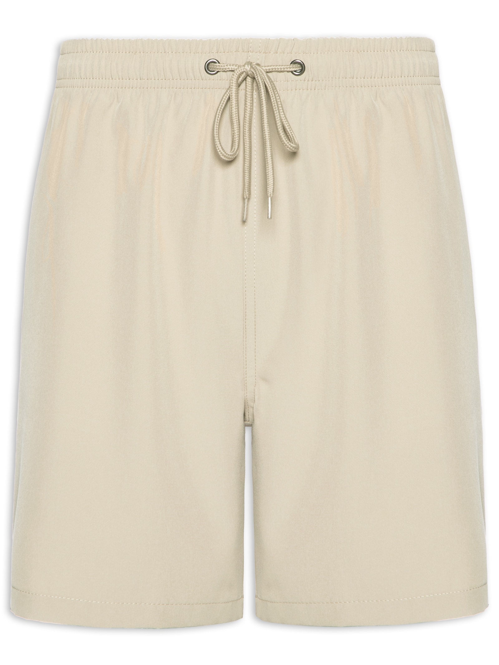 Short Masculina Beachwear Básico Bege  Basiq Men