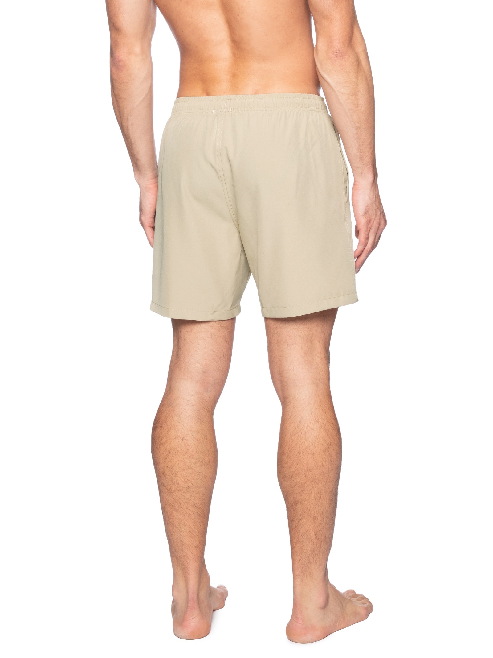 Short Masculina Beachwear Básico Bege  Basiq Men