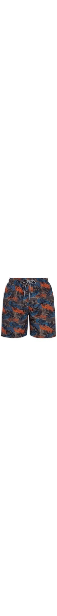 Short Masculina Beachwear Estampado - Preto