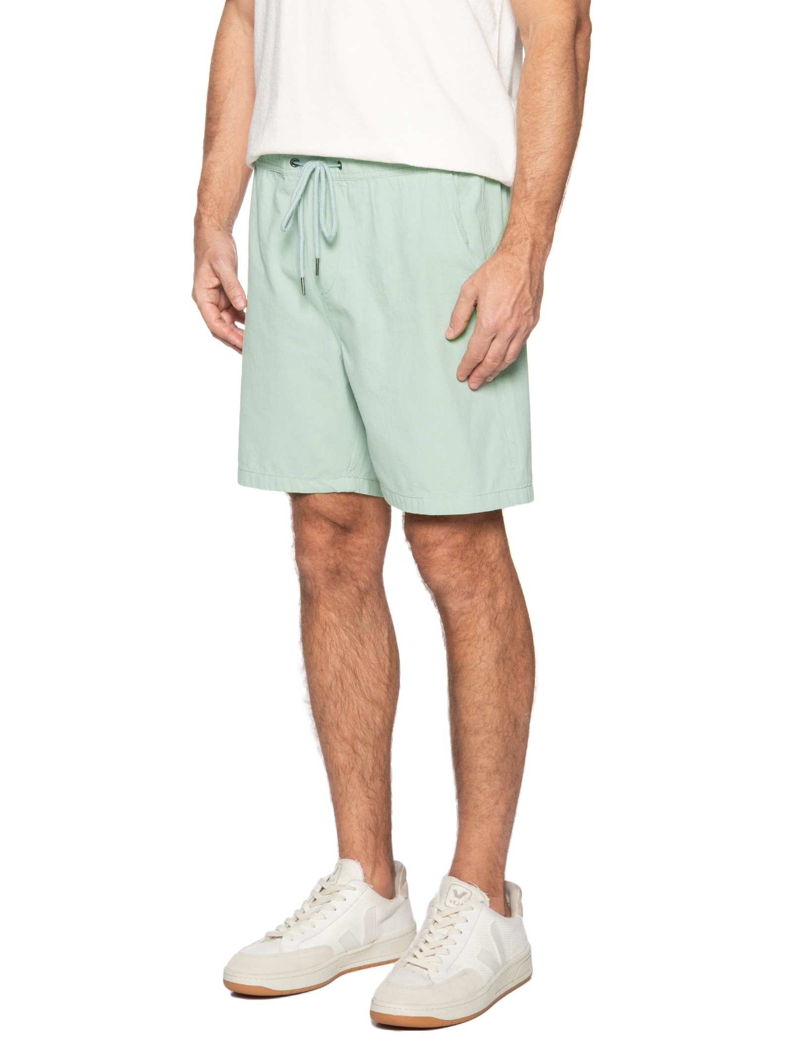 Short Masculina Em Sarja Básico Verde Basiq Men