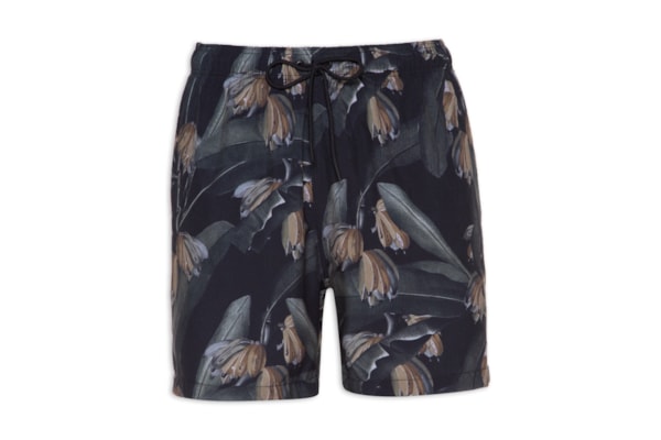 Short Masculina Praia Bananas - Preto