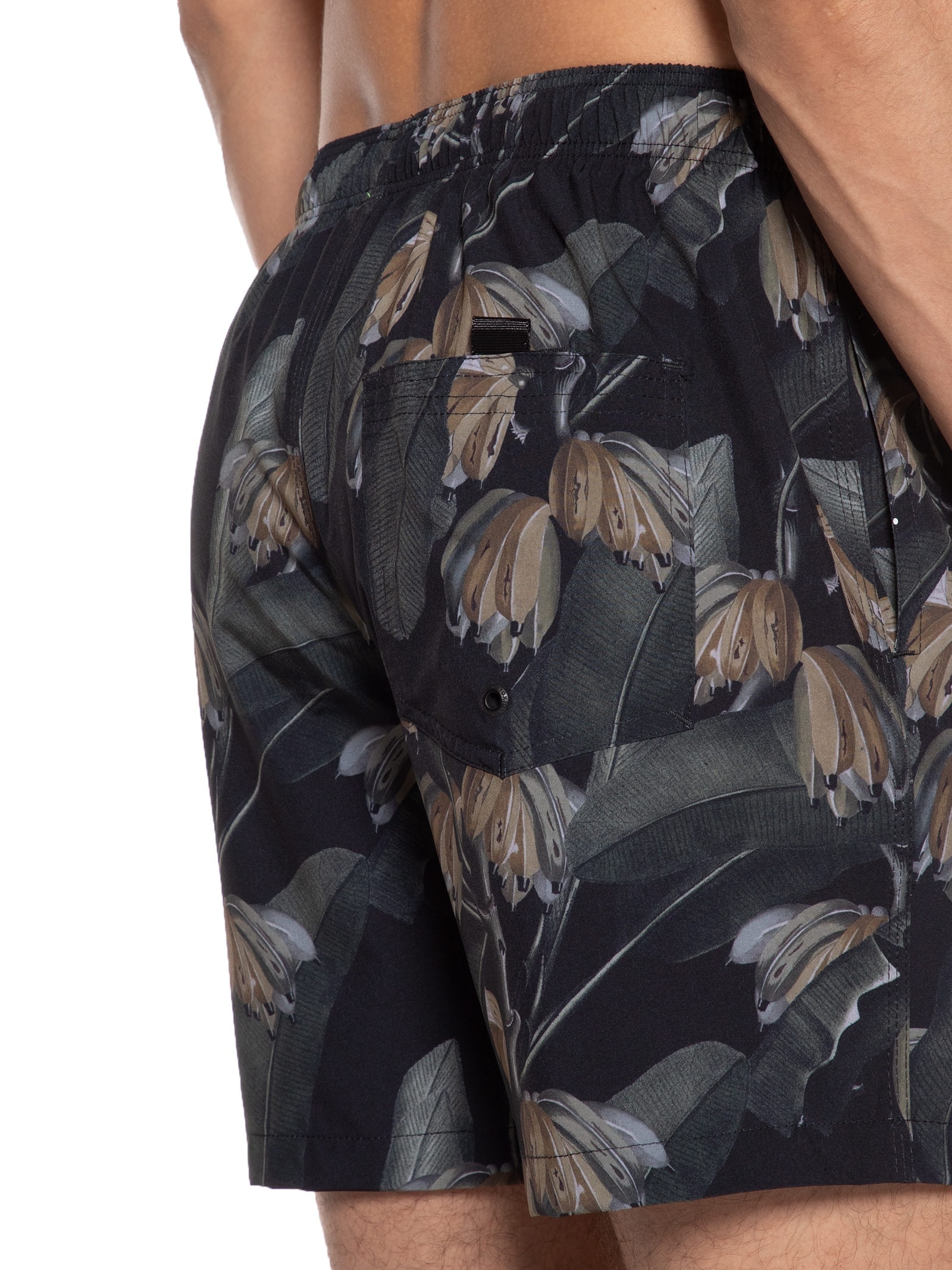 Short Masculina Praia Bananas Preto Foxton