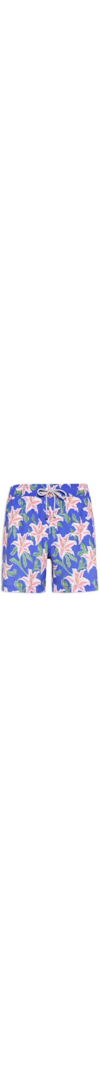 Short Masculino 4way Estampado Hibisco - Azul
