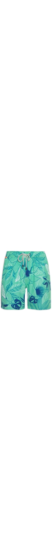 Short Masculino 4Way Summer Leaves - Verde