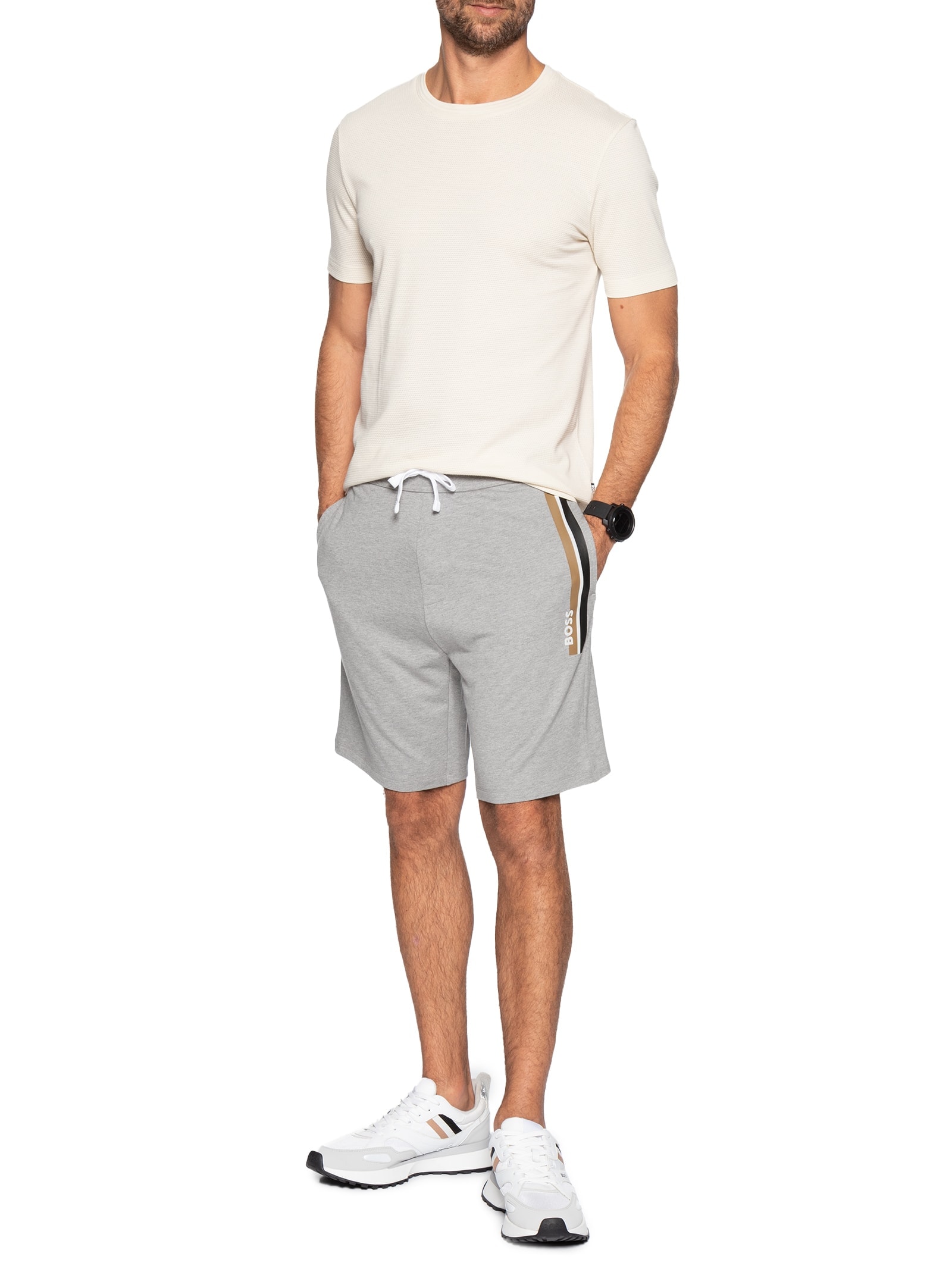 Short Masculino Authentic Jogging Cinza Boss