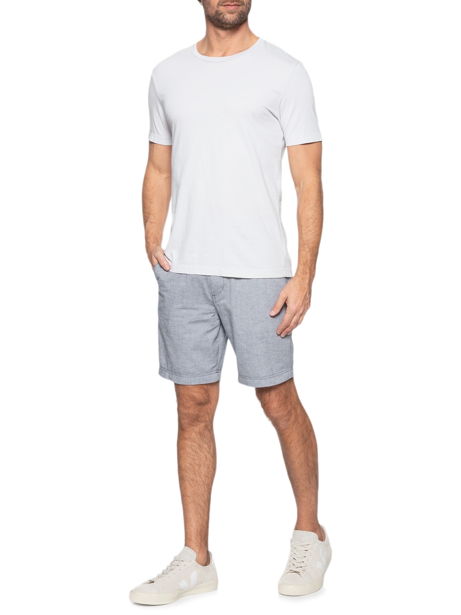 Short Masculino Balneário Algodão Azul '2 Essential