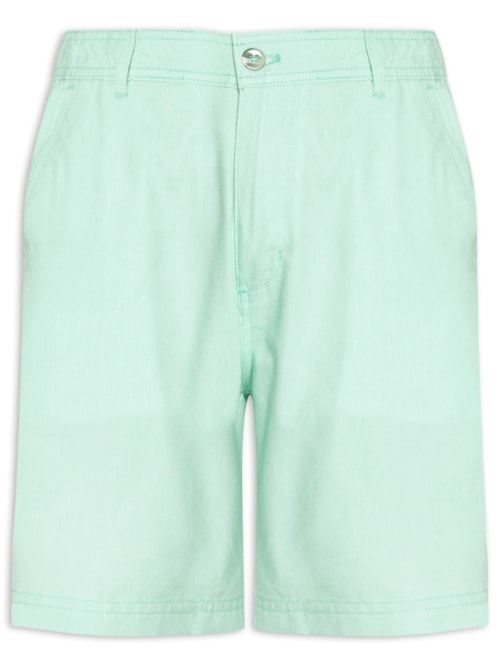 Short Masculino Balneário Algodão – Verde