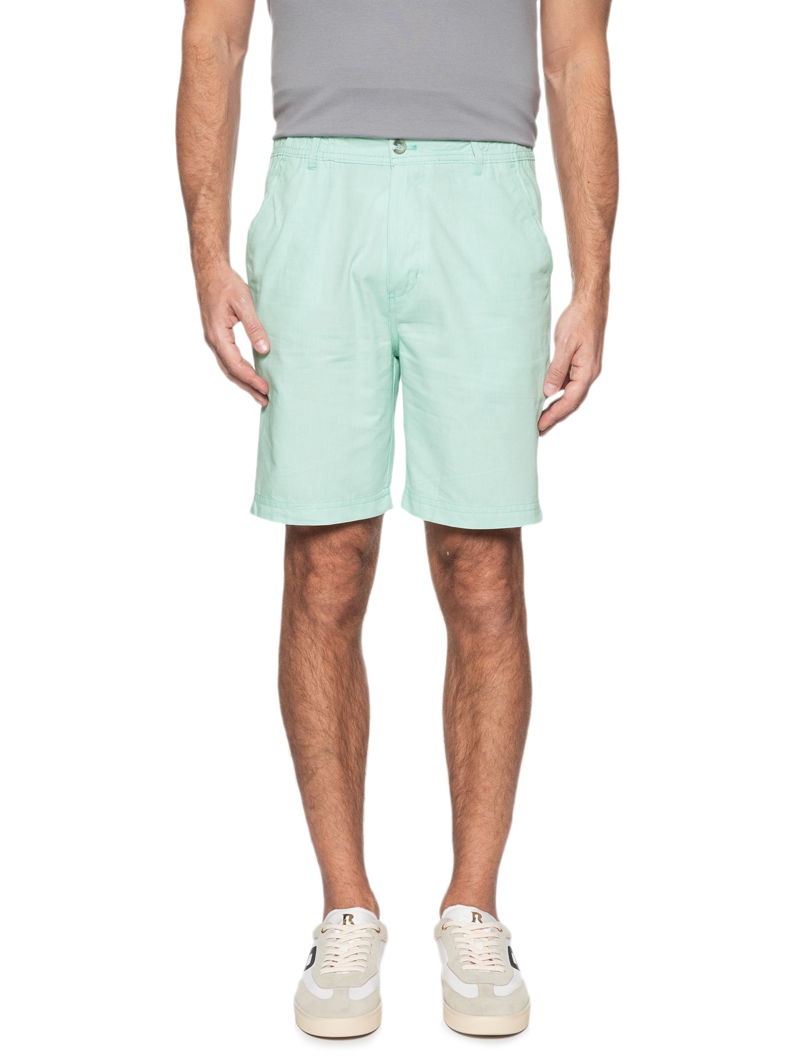 Short Masculino Balneário Algodão Verde '2 Essential