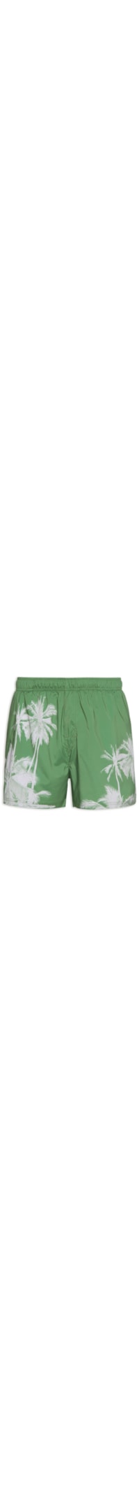 Short Masculino Beach Aquaone Coqueiro Lines - Verde