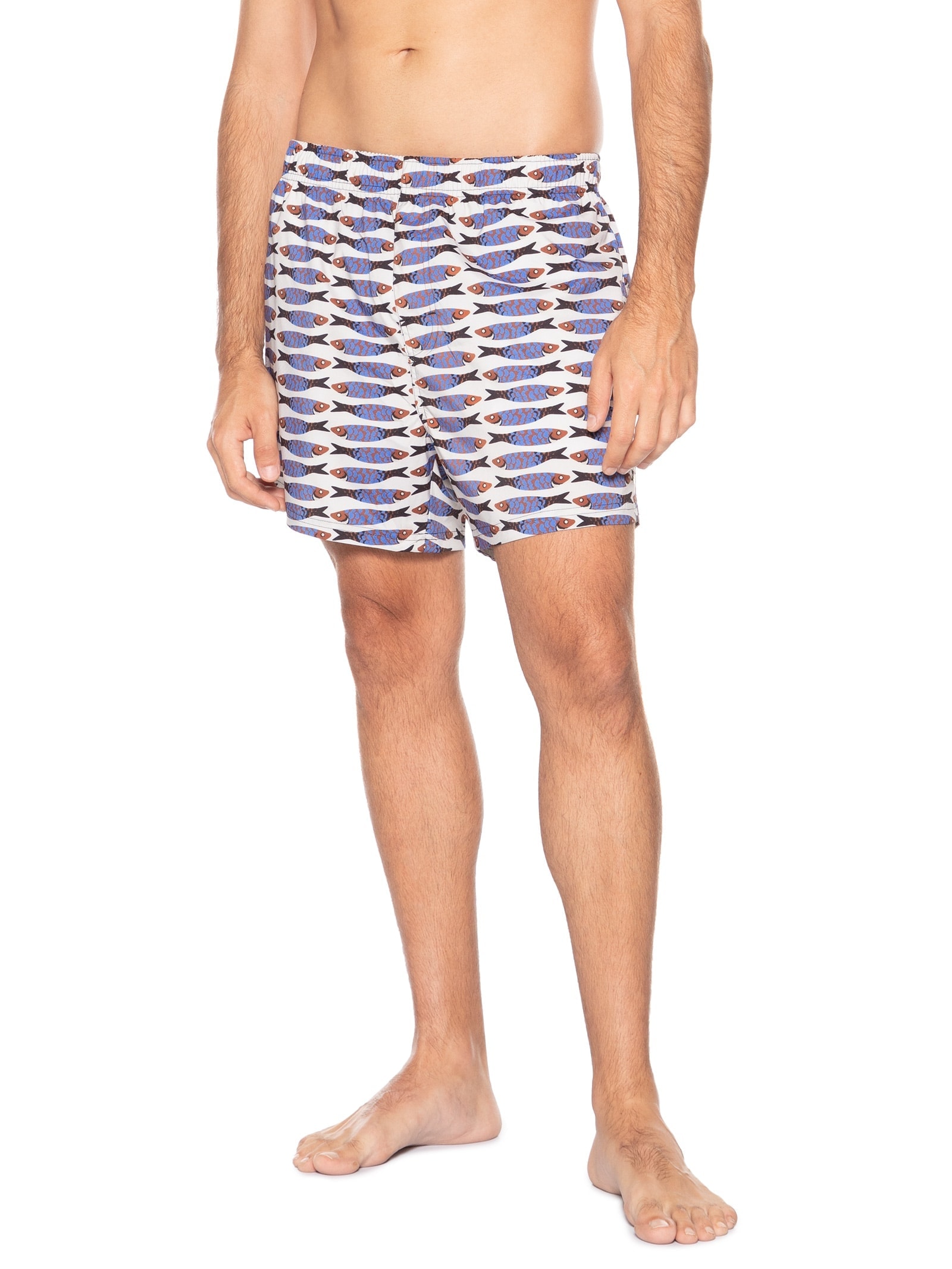 Short Masculino Beach Aquaone Flex Cardume Azul Osklen