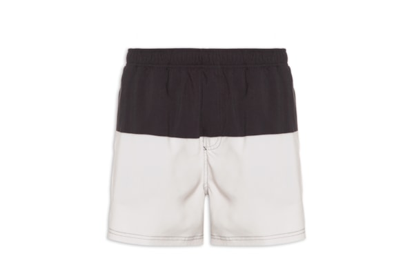 Short Masculino Beach Bicolor Brasão - Branco