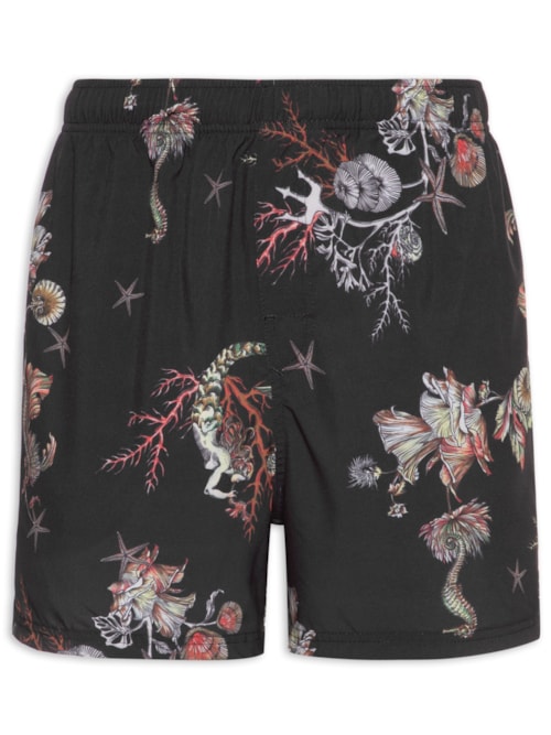 Short Masculino Beach Oceans - Preto