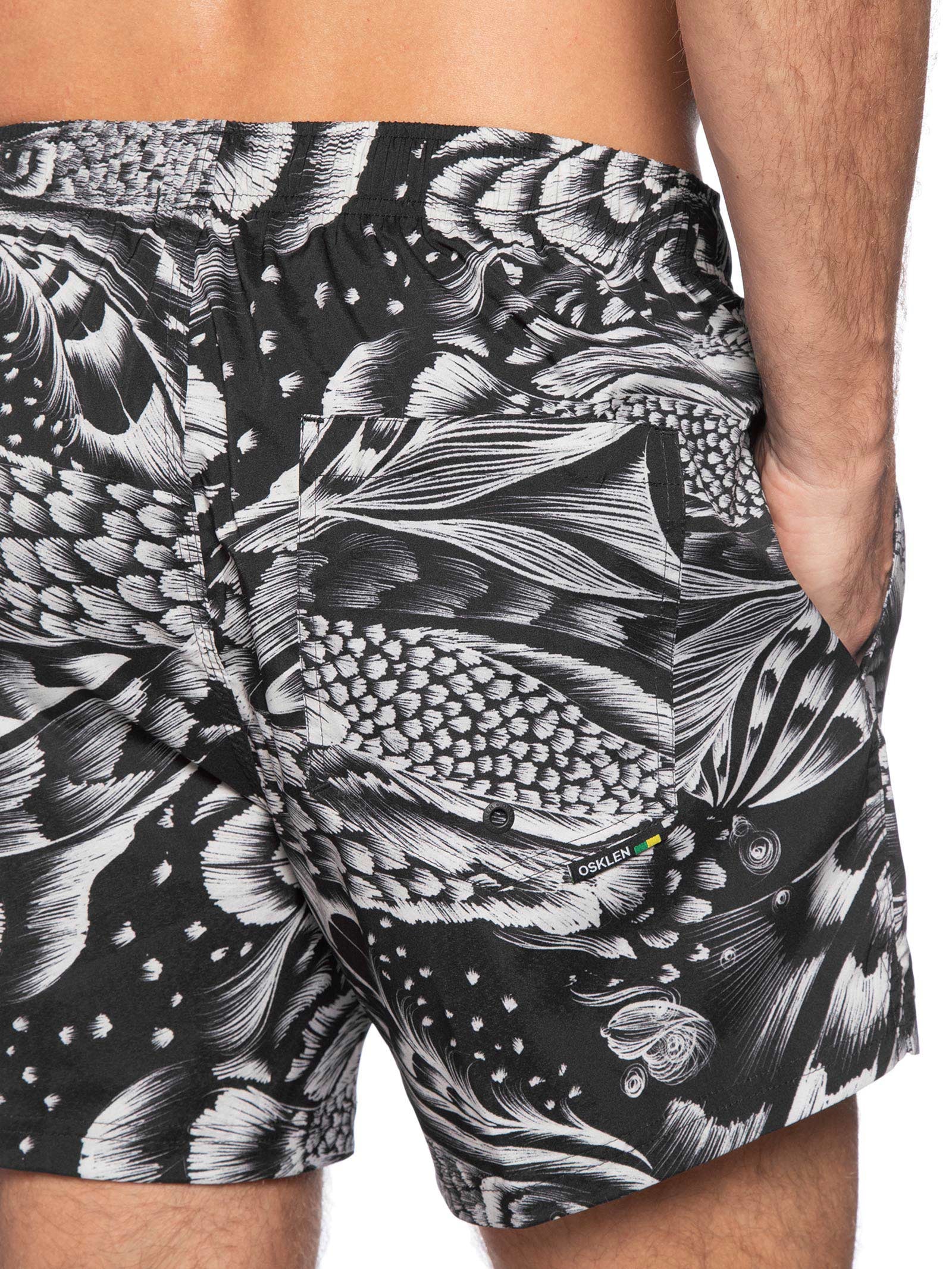 Short Masculino Beach Pirarucu Preto Osklen