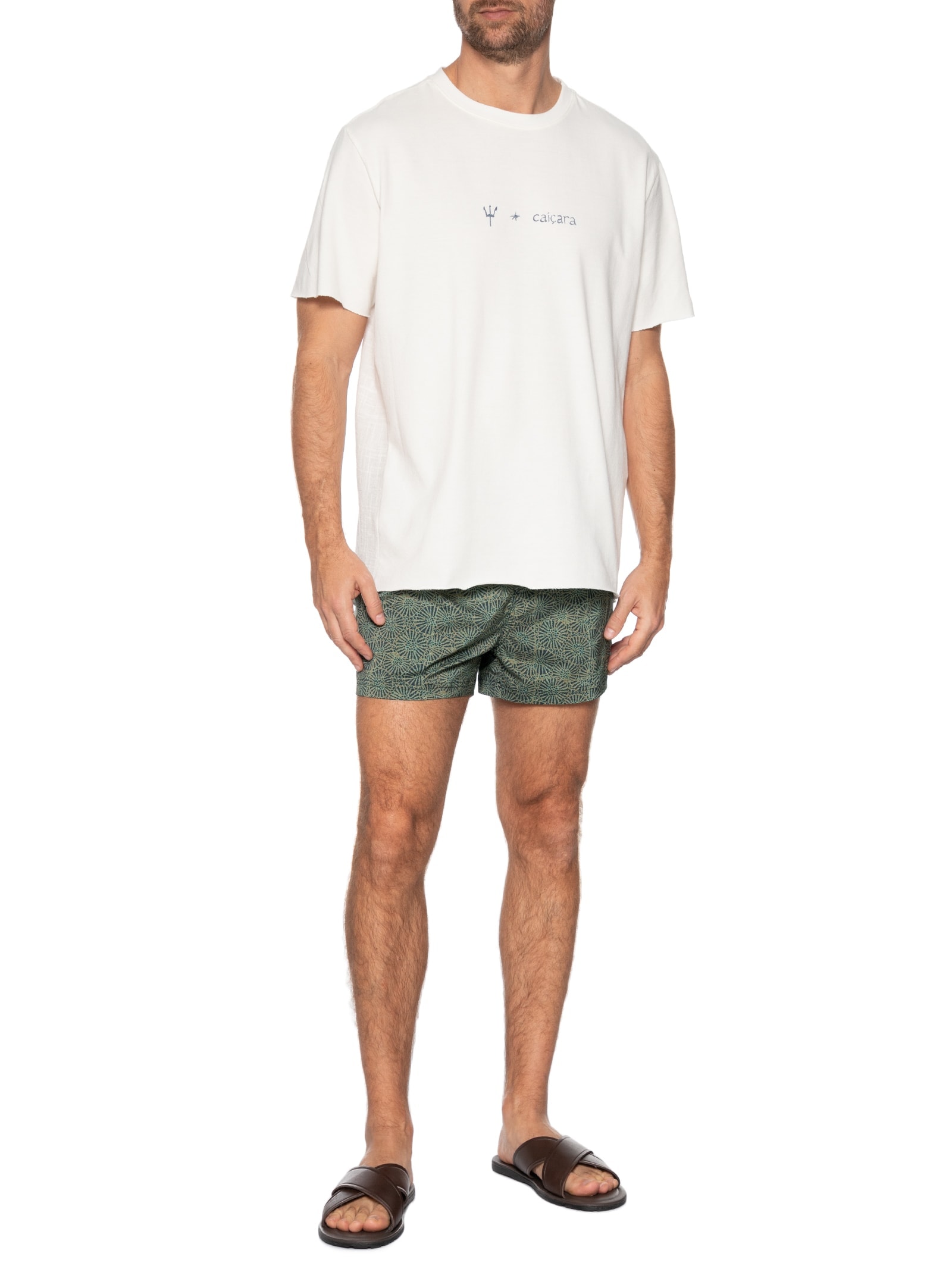 Short Masculino Beach Vintage Coral Verde Osklen