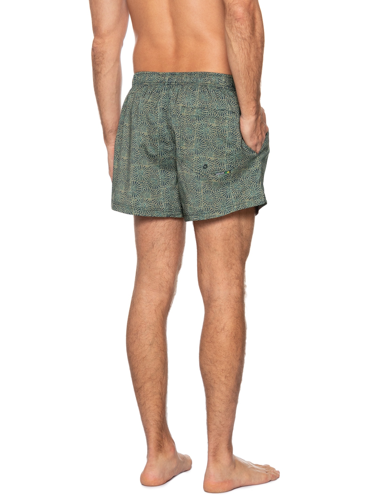 Short Masculino Beach Vintage Coral Verde Osklen