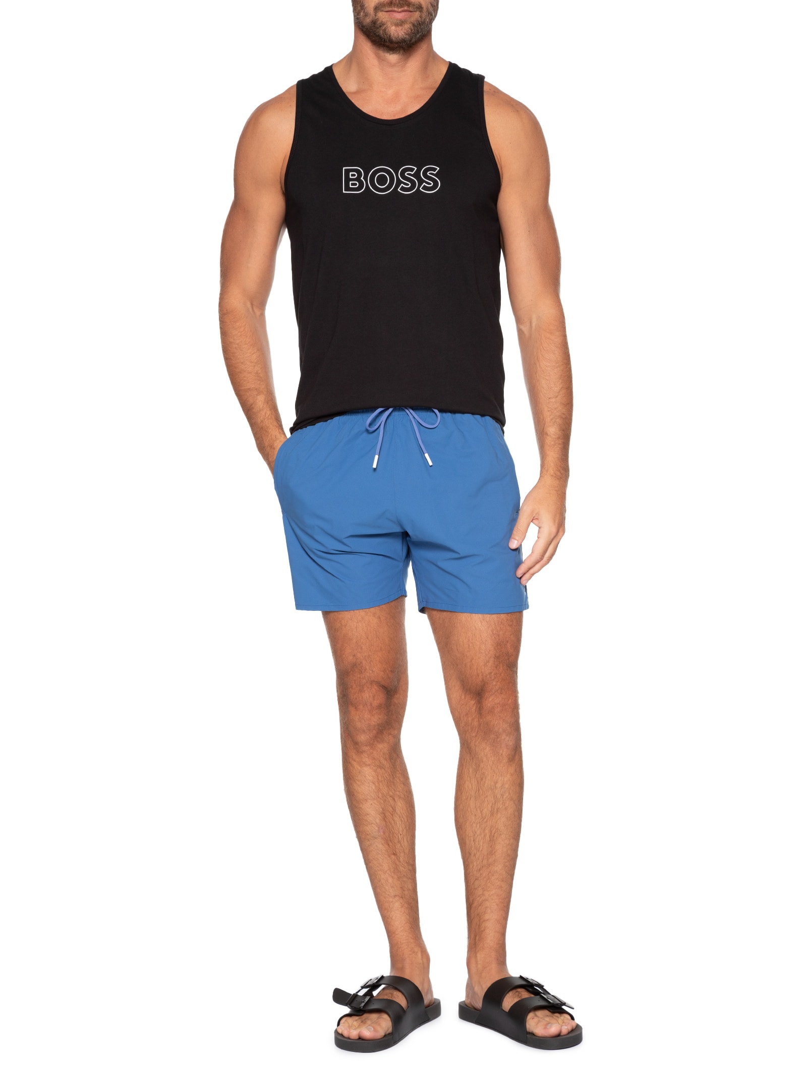 Short Masculino Beachewear Iconic Azul Boss