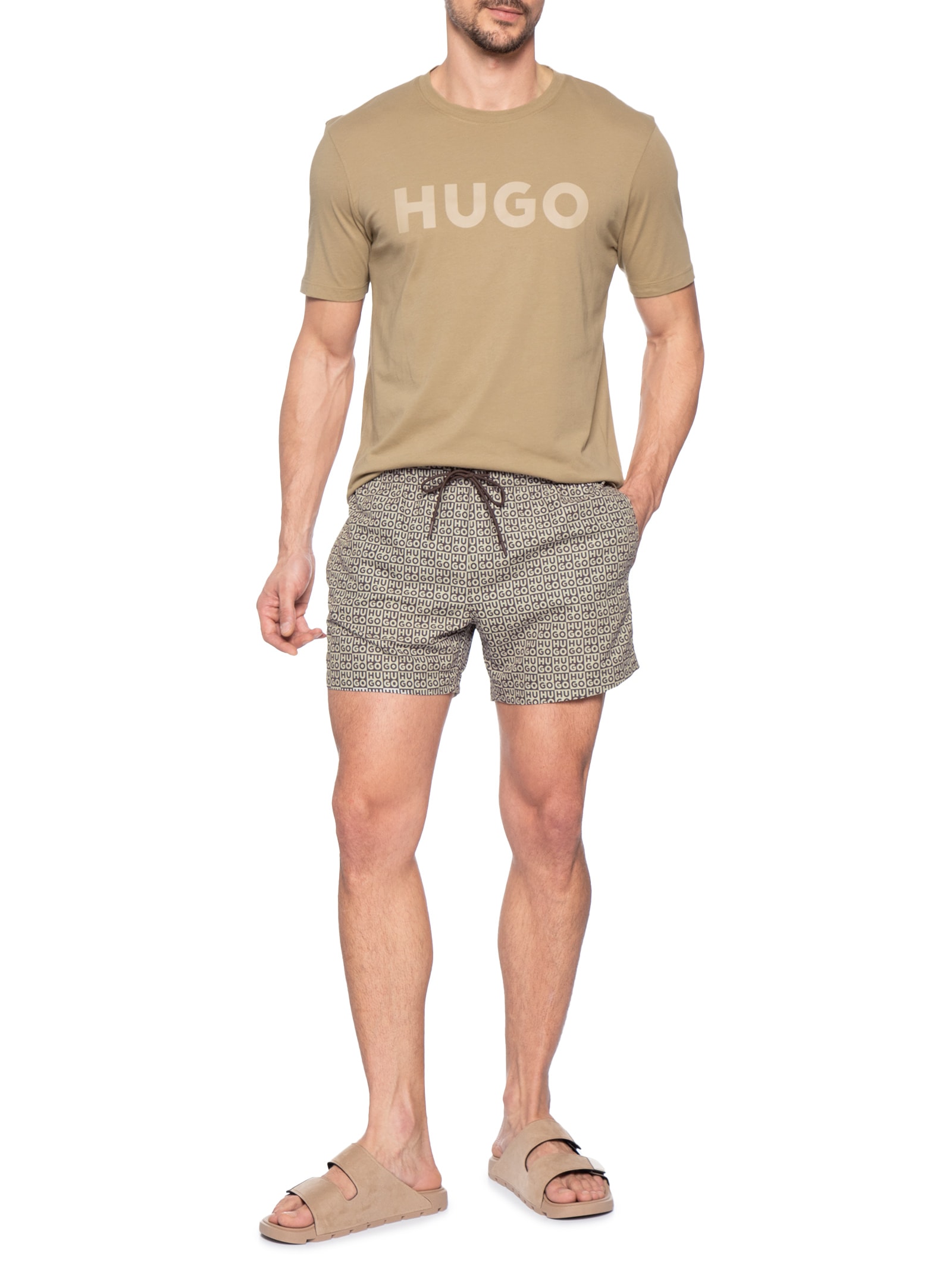 Short Masculino Beachwear Aaron Swim Off White Hugo