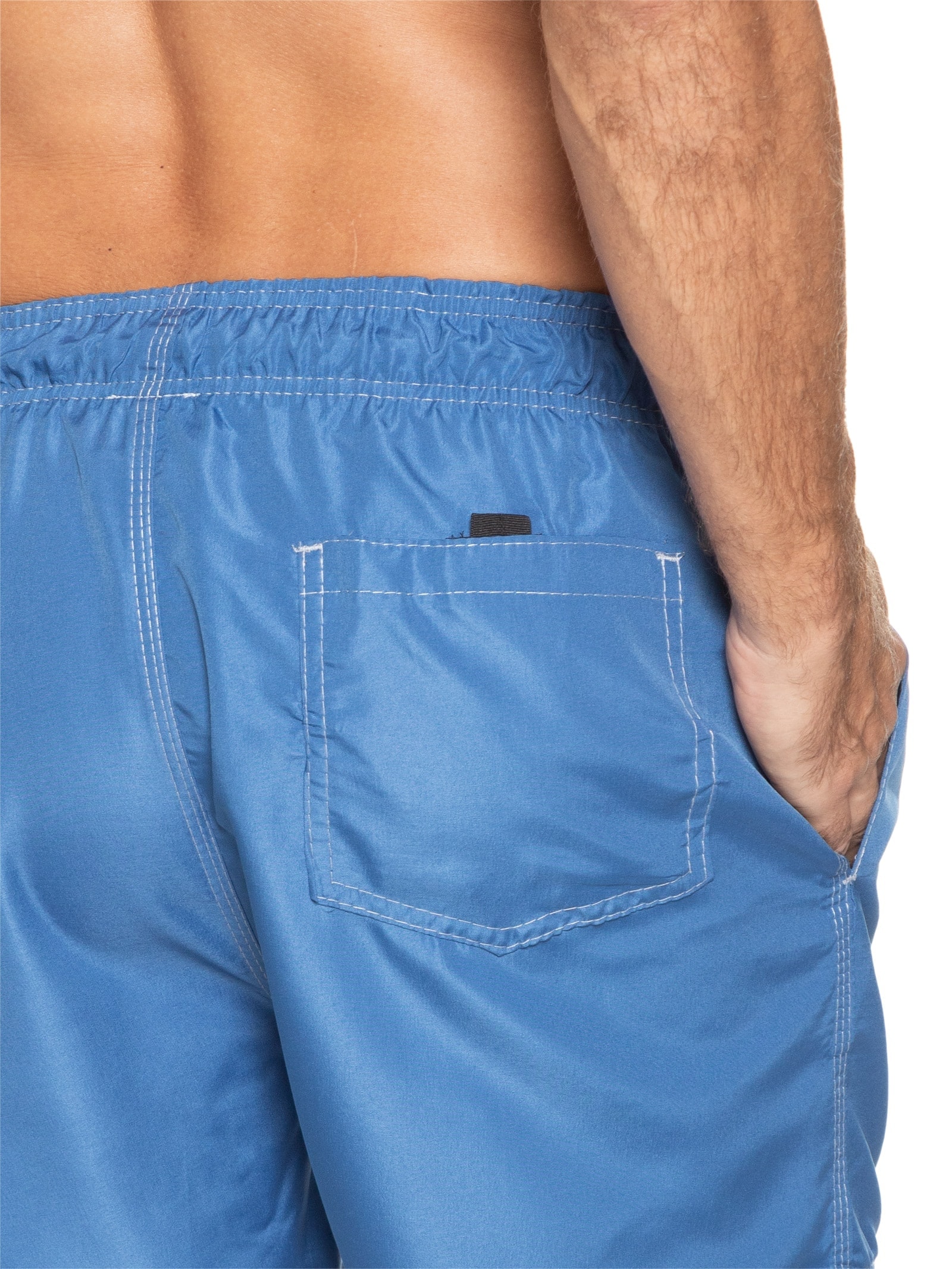 Short Masculino Beachwear Básico Azul Basiq Men