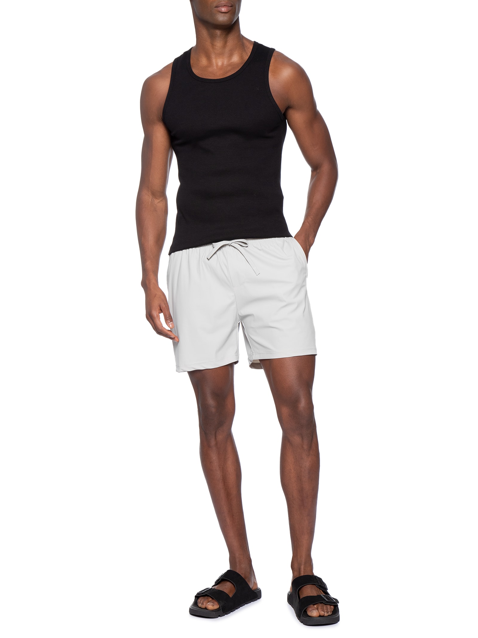 Short Masculino Beachwear Básico Cinza '2 Essential