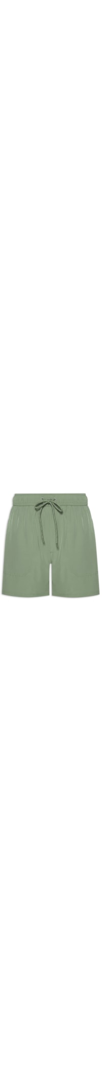 Short Masculino Beachwear Básico Com Bolso - Verde
