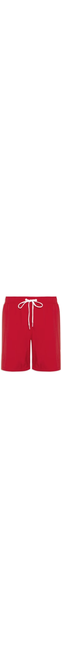 Short Masculino Beachwear Básico Com Bolso - Vermelho