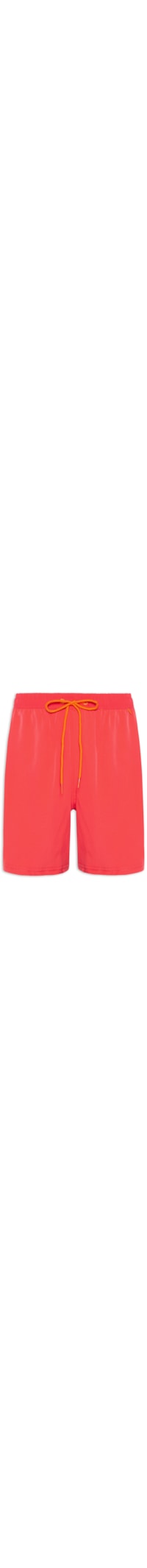Short Masculino Beachwear Básico Com Bolso - Vermelho