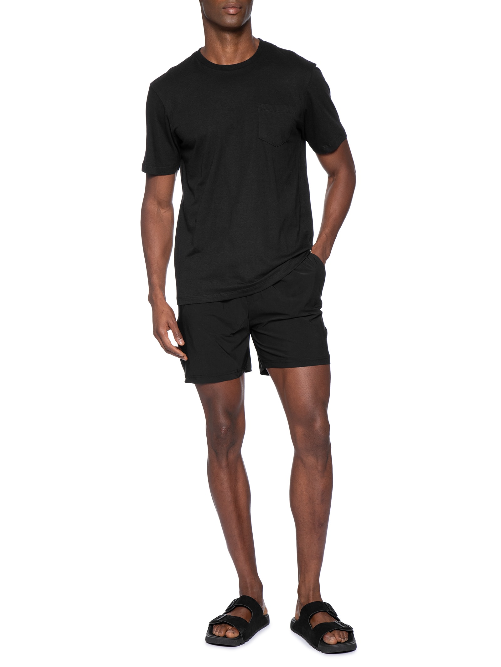 Short Masculino Beachwear Básico Preto '2 Essential